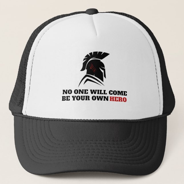 Spartan Warrior Gym Motivation  Trucker Hat (Front)