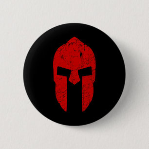 Spartan Warrior Helmet Gym Motivation Sparta Ancie 2 Inch Round Button