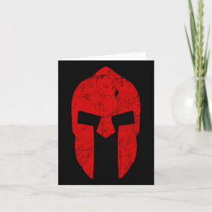Spartan Warrior Helmet Gym Motivation Sparta Ancie Card