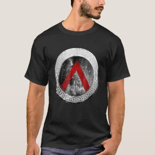 Spartan Warrior Lambda Shield Ancient Greek Vintag T-Shirt