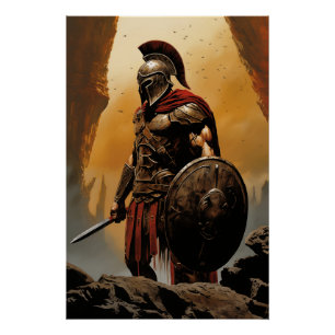 Spartan warrior poster