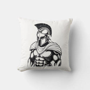 Spartan warrior throw pillow