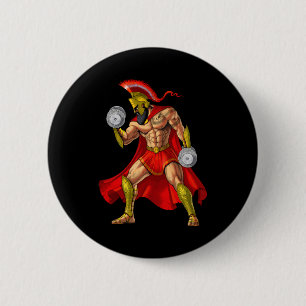 Spartan Warrior Weightlifting 2 Inch Round Button