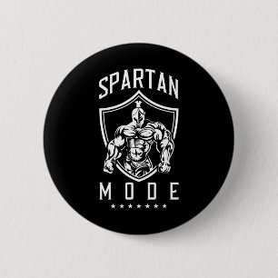 Spartan Workout Mode Fitness Gym Sparta Bodybuildi 2 Inch Round Button