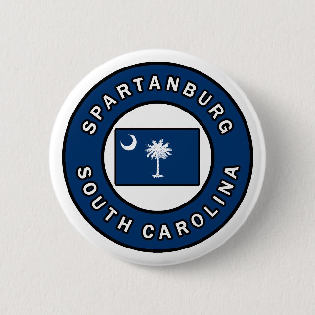 Spartanburg South Carolina 2 Inch Round Button (Front)