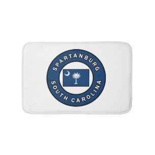 Spartanburg South Carolina Bath Mat
