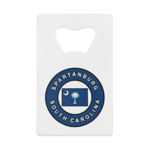Spartanburg South Carolina Credit Card Bottle Opener