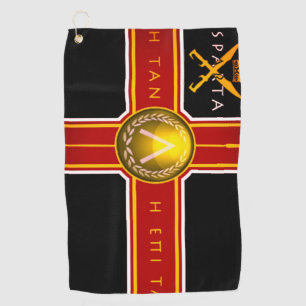 Spartans Battle Flaf Golf Towel
