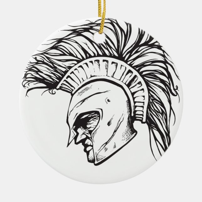 Spartans Ceramic Ornament (Front)