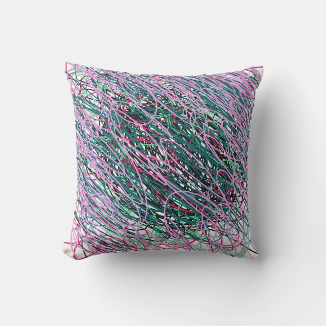 Spastic Yarn Throw Pillow (Front)