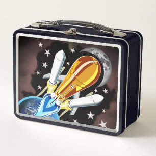 Spatiale Rocket Science Métal Lunchbox