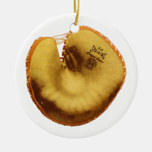 Spaulding Baseball Glove Ceramic Ornament
