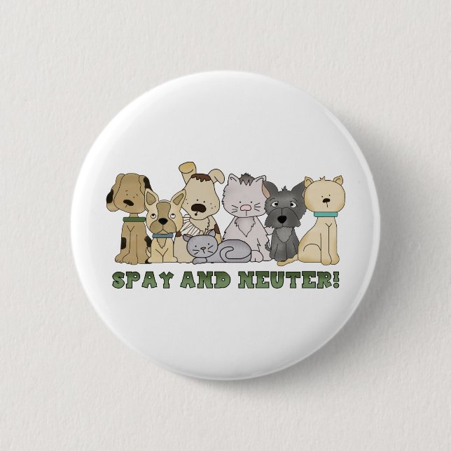 Spay and Neuter 2 Inch Round Button (Front)