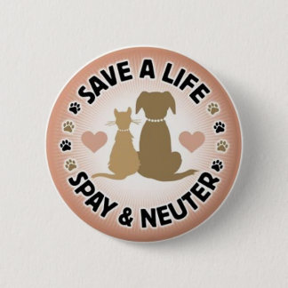 spay and neuter your pets 2 inch round button