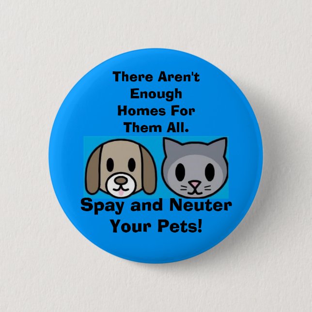 Spay and Neuter Your Pets 2 Inch Round Button (Front)