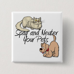 Spay and Neuter Your Pets 2 Inch Square Button