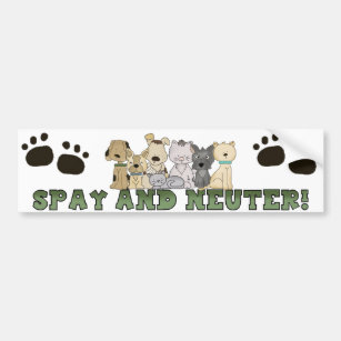 Spay and Neuter Your Pets Bumper Sticker