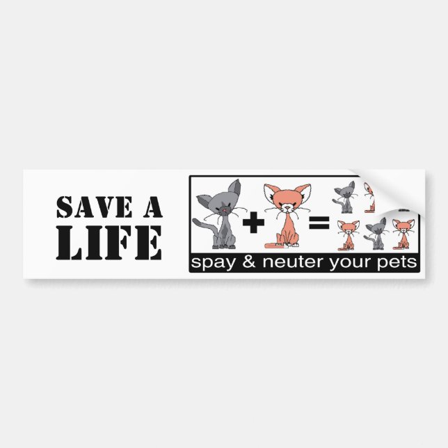 Spay And Neuter Your Pets Bumper Sticker (Front)