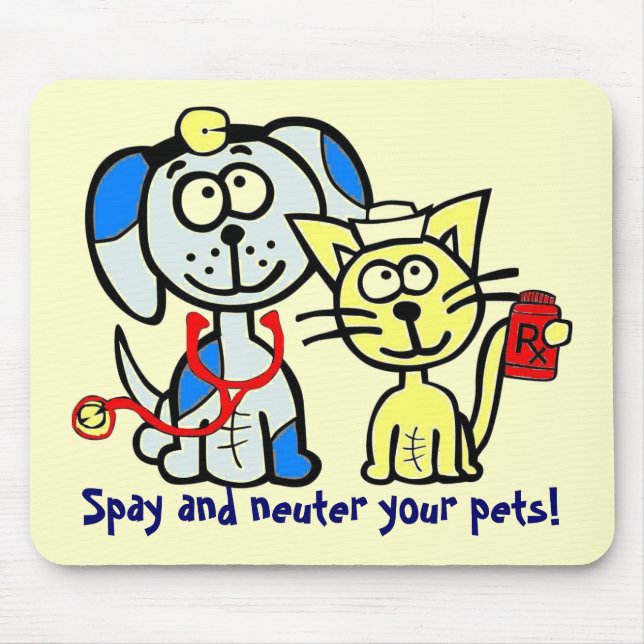 Spay and neuter your pets! mouse pad (Front)