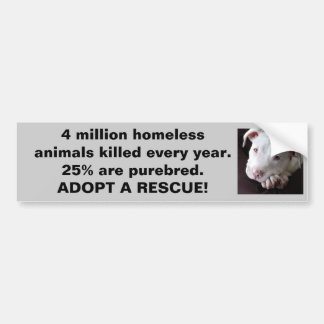 Spay Neuter Adopt Bumpersticker Bumper Sticker