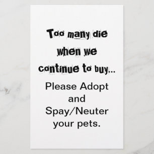 Spay Neuter Adopt Flyer