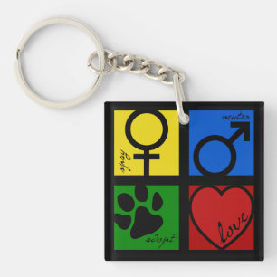 Spay-Neuter-Adopt-Love Keychain