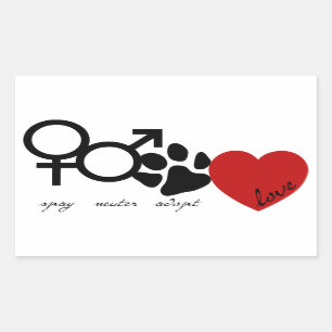 Spay-Neuter-Adopt-Love Sticker