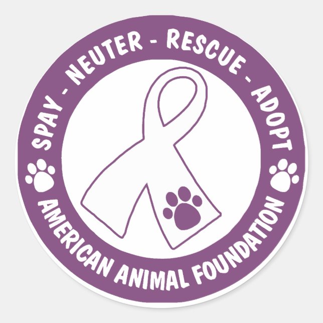 Spay, Neuter, Rescue, Adopt Classic Round Sticker (Front)