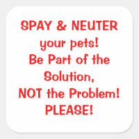 Spay Neuter sticker