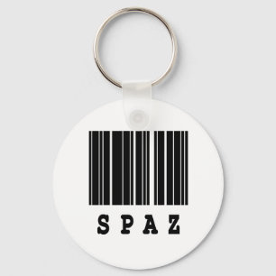 spaz barcode design keychain