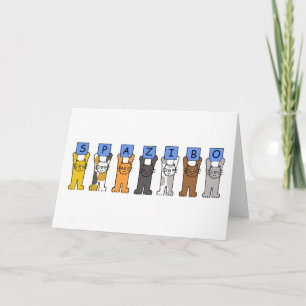 Spazibo Russian Thank you Cats Card