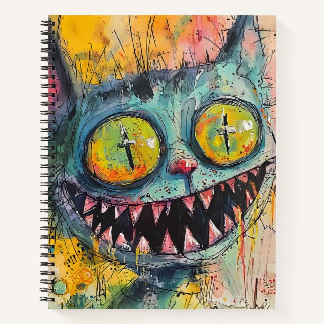 Spazzy Cat  Notebook (Front)