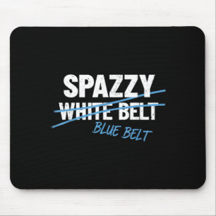 Spazzy White Belt Blue Belt Brazilian Jiu-Jitsu Mouse Pad