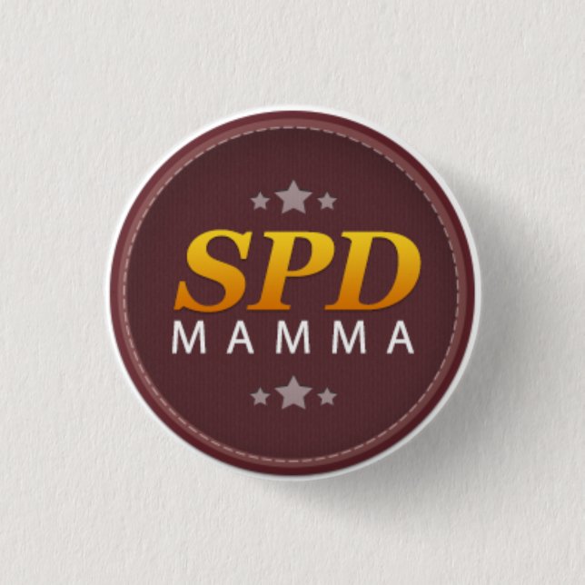 SPD Mamma 1 Inch Round Button (Front)