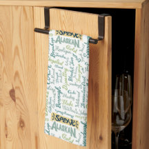 Speak Alaskan! White Kitchen Towel