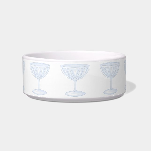 Speak! Easy, Fur and Fancy Champagne Coup Pet Bowl (Front)