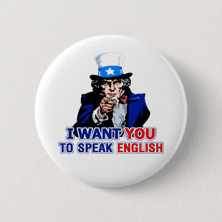 Speak English 2 Inch Round Button