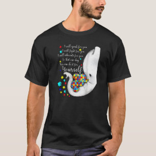 Speak For You Elephant Mom Autism Child Autism Awa T-Shirt