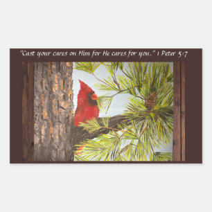 Speak Jesus Red Bird Sticker