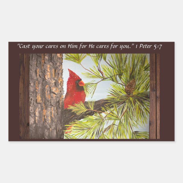 Speak Jesus Red Bird Sticker (Front)