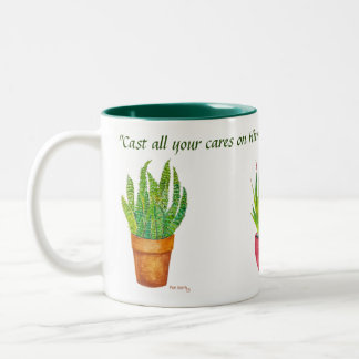 Speak Jesus Succulents Two-Tone Coffee Mug