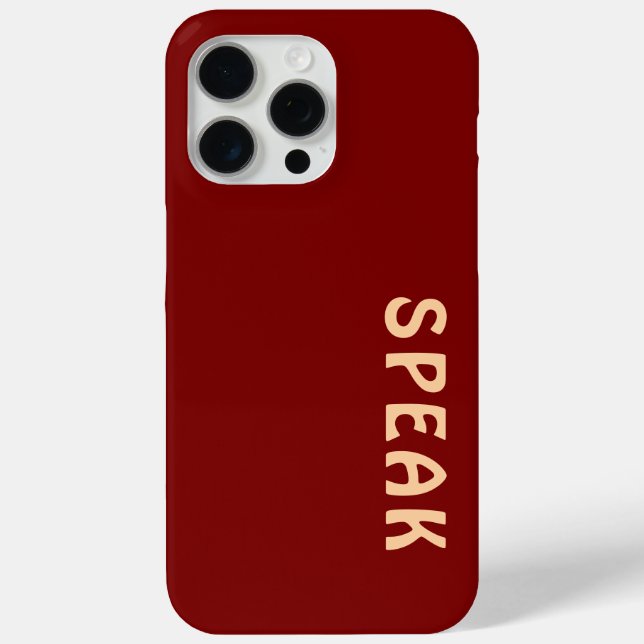 SPEAK  Logo Maroon  Case-Mate iPhone Case (Back)