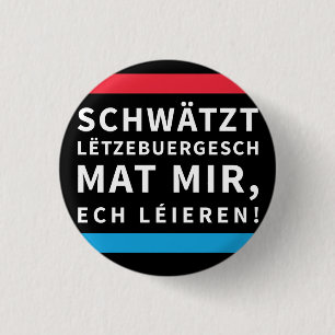 Speak Luxembourgish Black Button