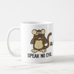 Speak No Evil Monkeys - Personalize Coffee Mug