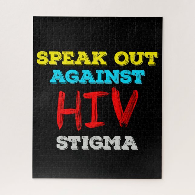 Speak Out Against HIV Stigma - AIDS Awareness Jigsaw Puzzle (Vertical)