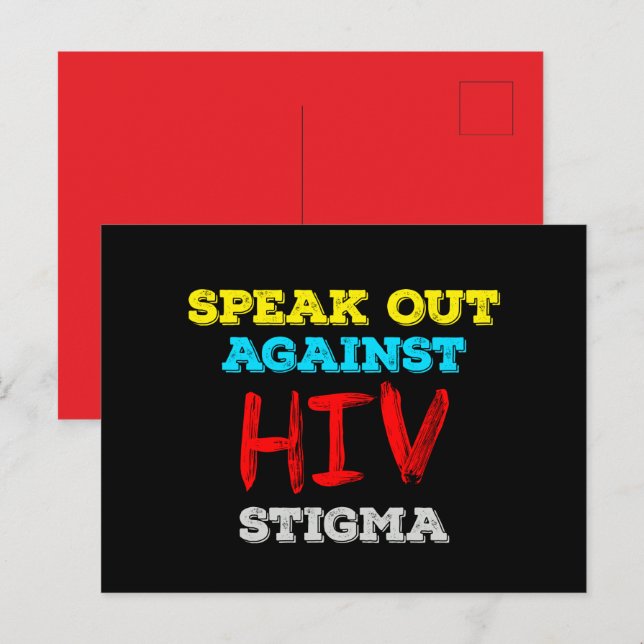 Speak Out Against HIV Stigma - AIDS Awareness Postcard (Front/Back)