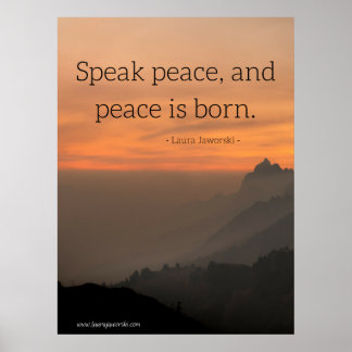 Speak Peace Poster