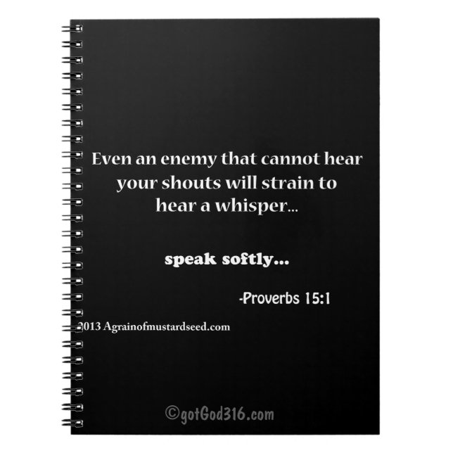 Speak Softy gotGod316.com Notebook (Front)