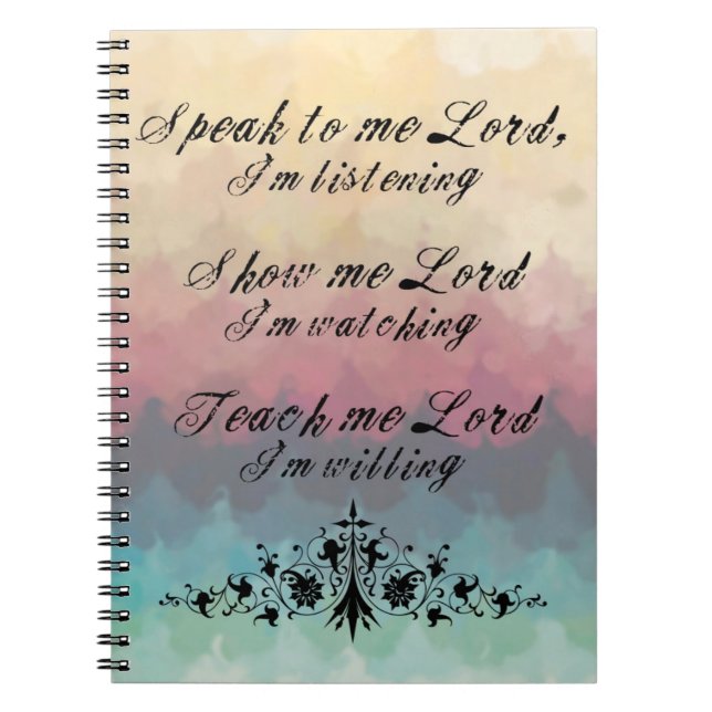 Speak to Me Lord Note Book (Front)