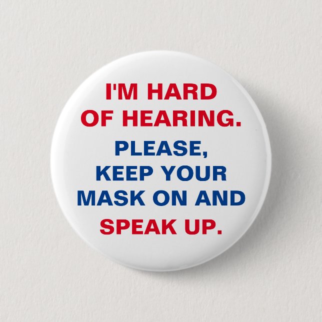Speak up 2 inch round button (Front)